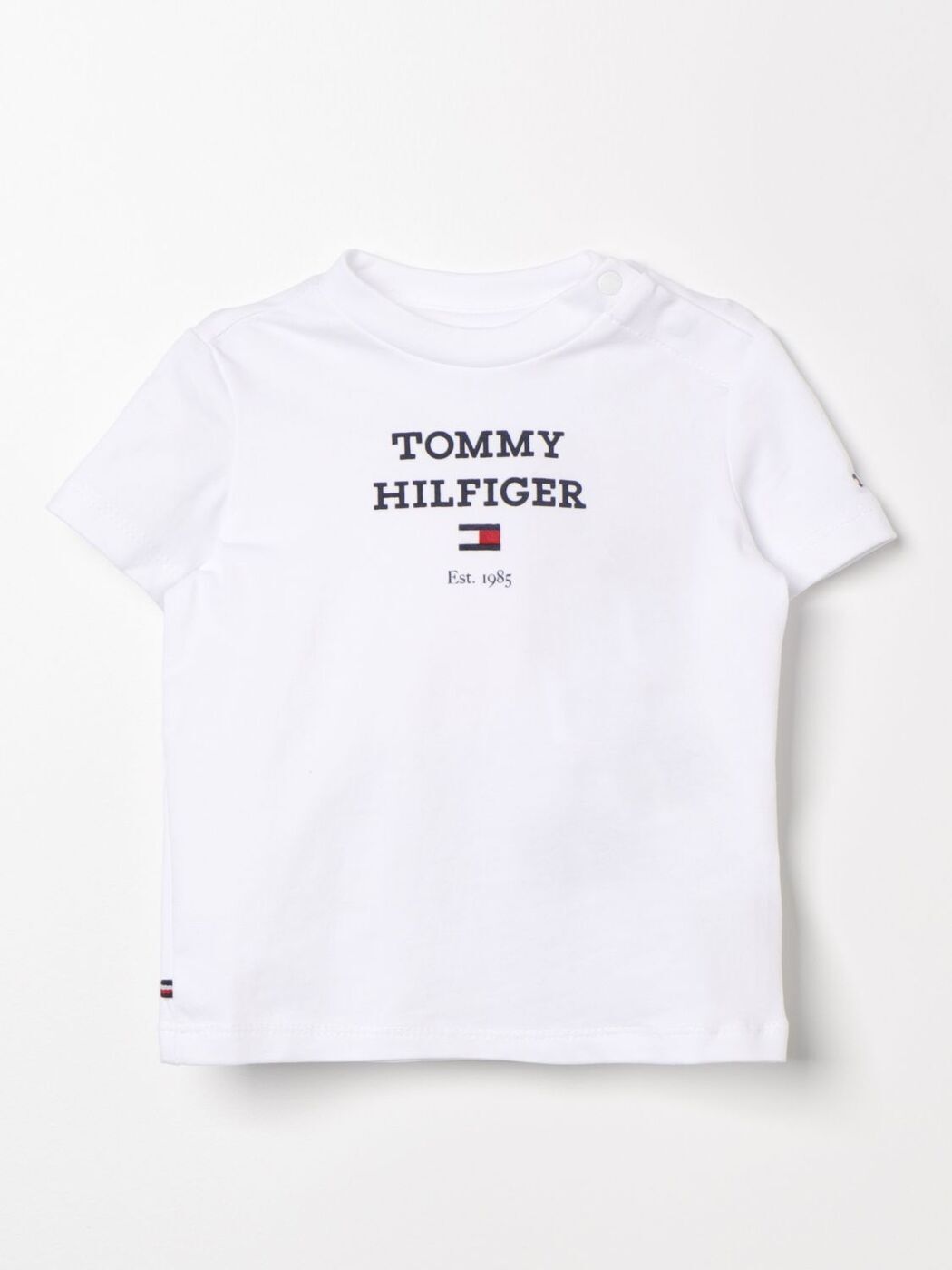 TOMMY HILFIGER トミー ヒルフィガー ホワイト White トップス ベビーユニセックス 春夏2024 KN0KN01761 【関税 送料無料】【ラッピング無料】 gi