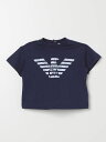 アルマーニベビー　ベビー服 【10周年記念クーポン！P4倍！】 EMPORIO ARMANI KIDS エンポリオ・アルマーニキッズ ブルー Blue トップス ベビーユニセックス 春夏2024 3DHTJ14J5UZ 【関税・送料無料】【ラッピング無料】 gi