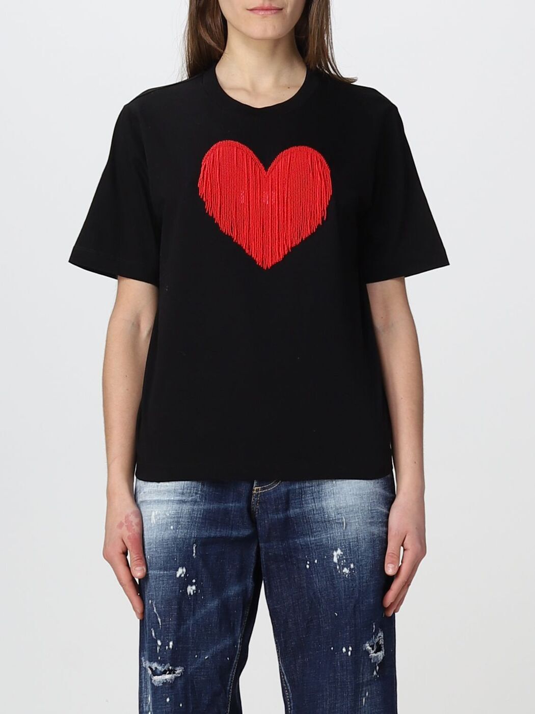 【本日5の付く日ポイント4倍!】 DSQUARED2 ディースクエアード ブラック Black Tシャツ レディース 春夏2023 S75GD0335S23009 【関税・送料無料】【ラッピング無料】 gi