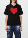 DSQUARED2 ディースクエアード ブラック Black Tシャツ レディース 春夏2023 S ...