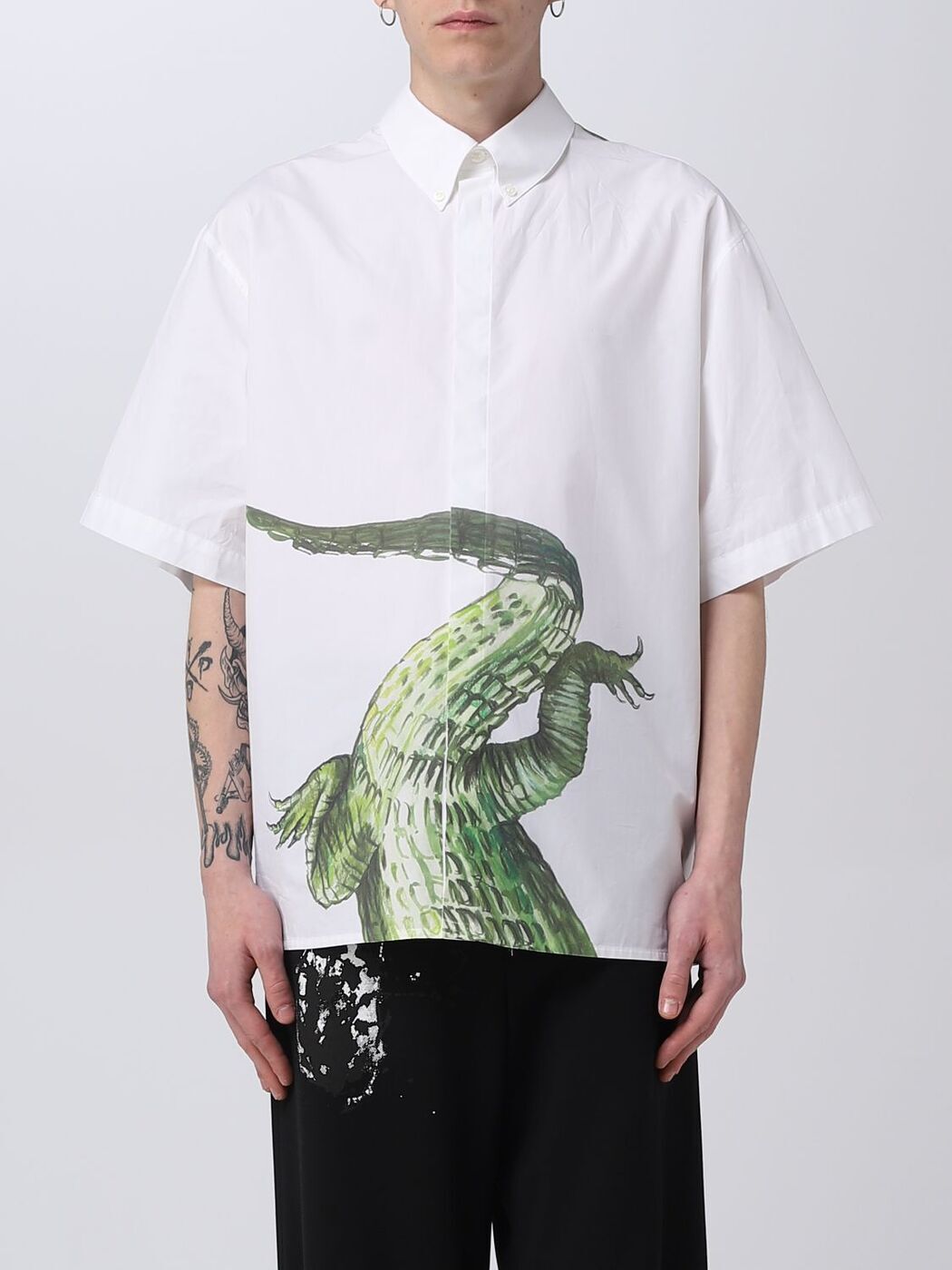 エムエスジーエム MSGM シャツ メンズ ホワイト Shirts 3440ME23X237008 White 関税 送料無料 ラッピング無料 2023SS giのサムネイル