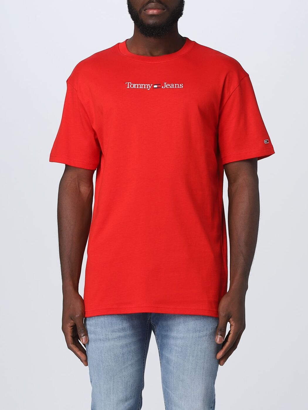 TOMMY JEANS トミー ジーンズ レッド Red Tシャツ メンズ 春夏2023 DM0DM14984 【関税・送料無料】【ラッピング無料】 gi