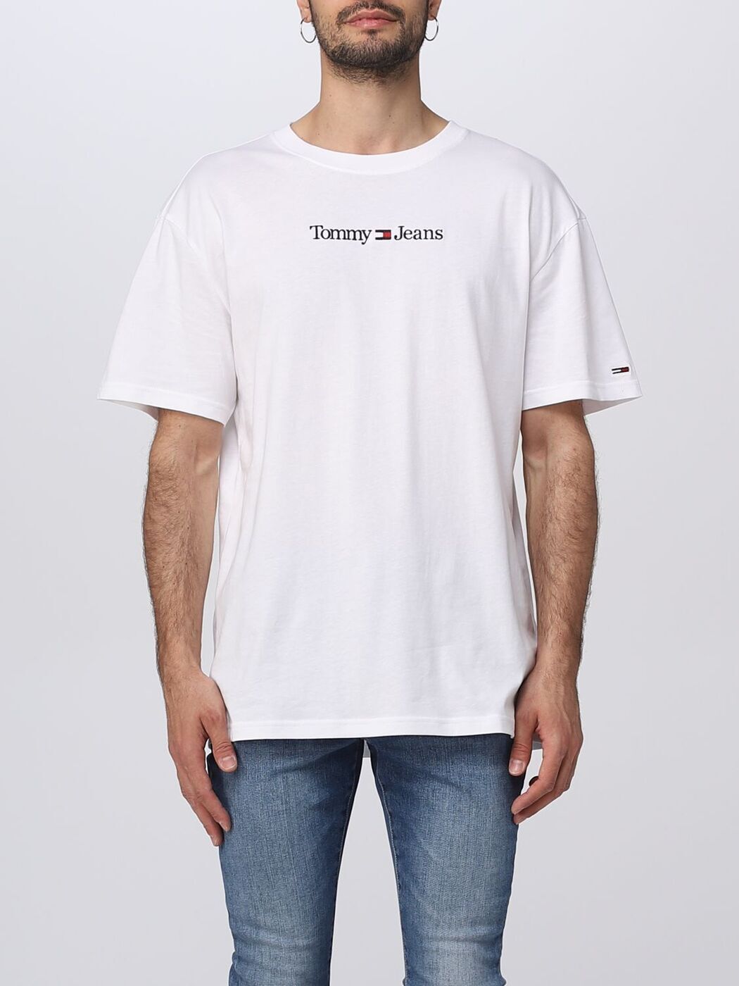 TOMMY JEANS トミー ジーンズ ホワイト White Tシャツ メンズ 春夏2023 DM0DM14984 【関税・送料無料】【ラッピング無料】 gi