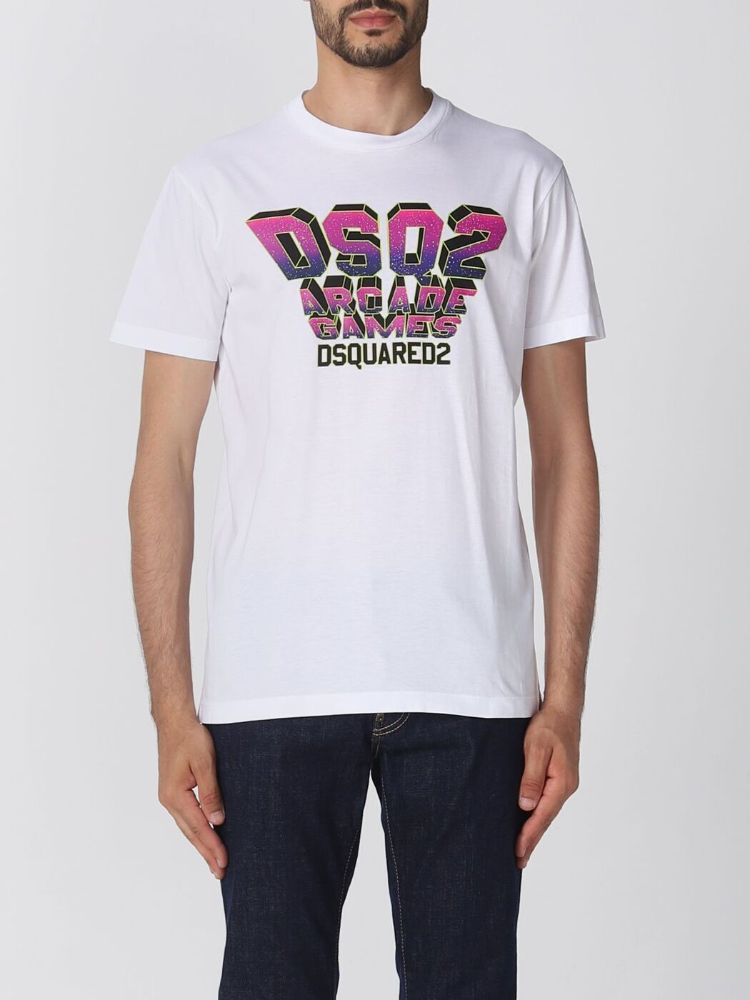 DSQUARED2 ディースクエアード ホワイト White Tシャツ メンズ 秋冬2023 S74GD1152S23009 【関税・送料無料】【ラッピング無料】 gi