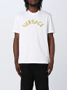 ヴェルサーチ VERSACE Tシャツ メンズ ホワイト T-shirts 10106411A07700 White 関税 送料無料 ラッピング無料 2024AW gi