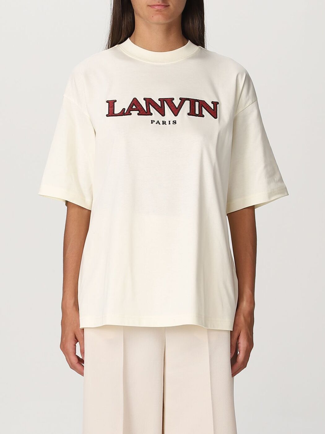 【土日限定クーポン配布中！】 LANVIN ランバン ホワイト White トレーナー レディース 秋冬2023 RWTS0022J207A23 【関税・送料無料】【ラッピング無料】 gi