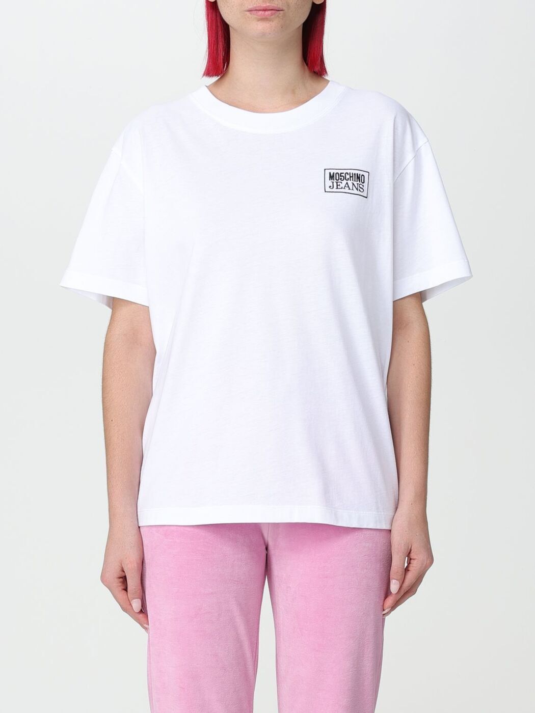 MOSCHINO JEANS モスキーノ ジーンズ ホワイト White Tシャツ レディース 秋冬2023 07098262 【関税・送料無料】【ラッピング無料】 gi