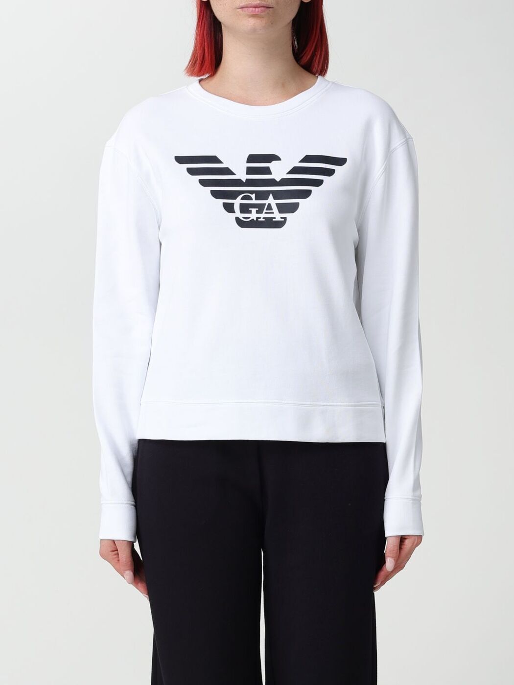 ݥꥪ ޡ EMPORIO ARMANI ȥ졼ʡ ǥ ۥ磻 Sweatshirts 8N2M9E2J49Z Wh...