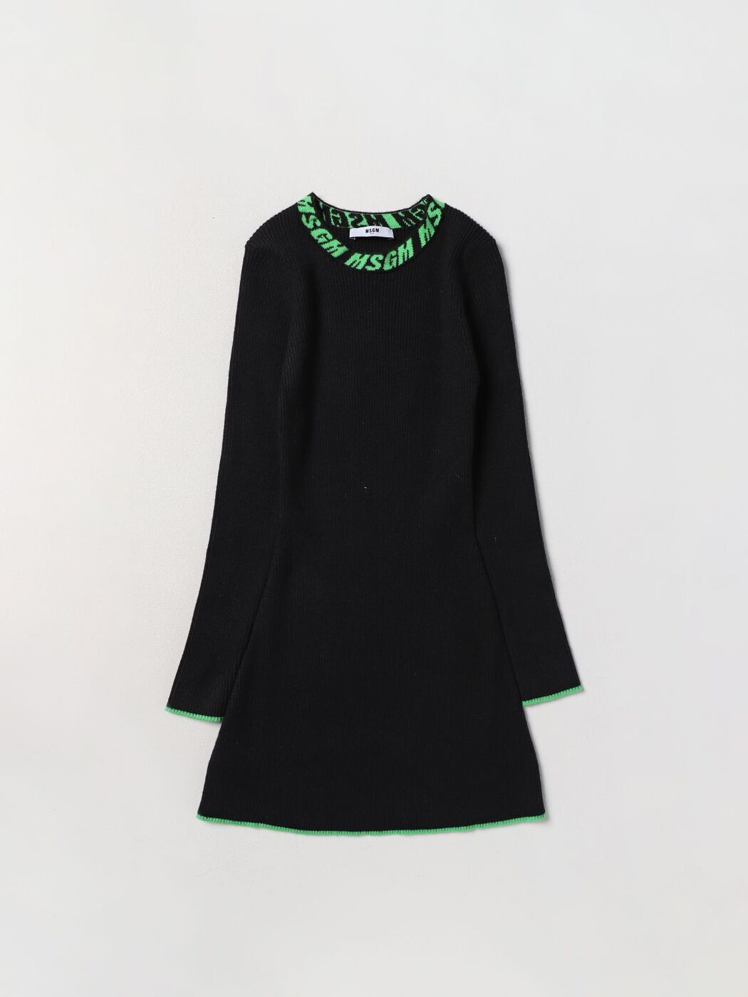 【土日限定クーポン配布中！】 MSGM エムエスジーエム ブラック Black ドレス ガールズ 秋冬2023 F3MSJ..