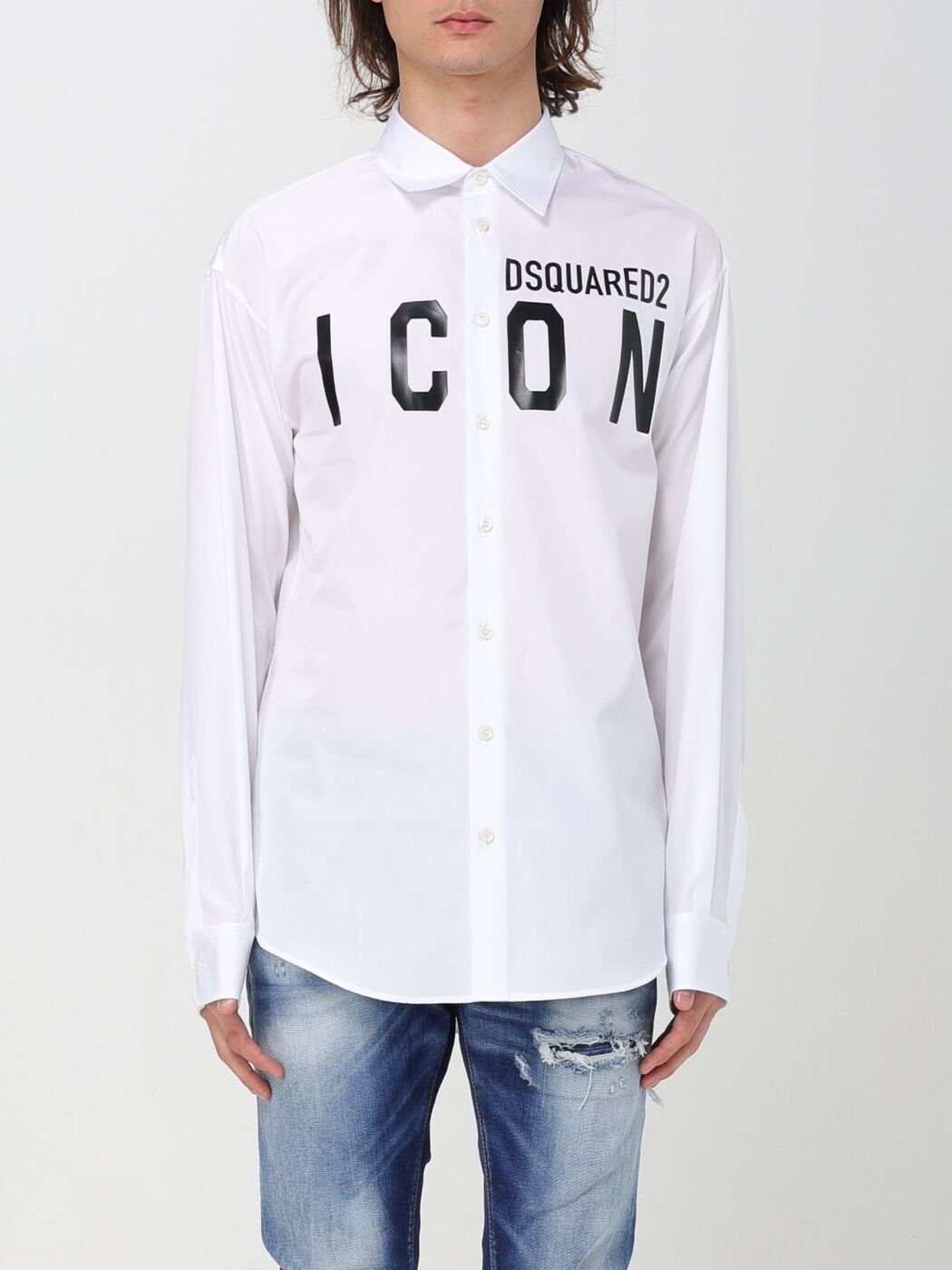 DSQUARED2 ディースクエアード ホワイト White シャツ メンズ 春夏2024 S79DL0026S36275 【関税・送料無料】【ラッピング無料】 gi