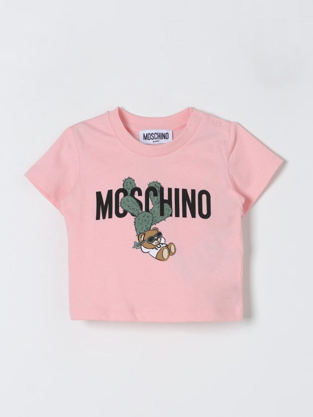 MOSCHINO モスキーノ ピンク Pink トップス ベビーユニセックス 春夏2024 MXM032LAA02 【関税・送料無料】【ラッピング無料】 gi