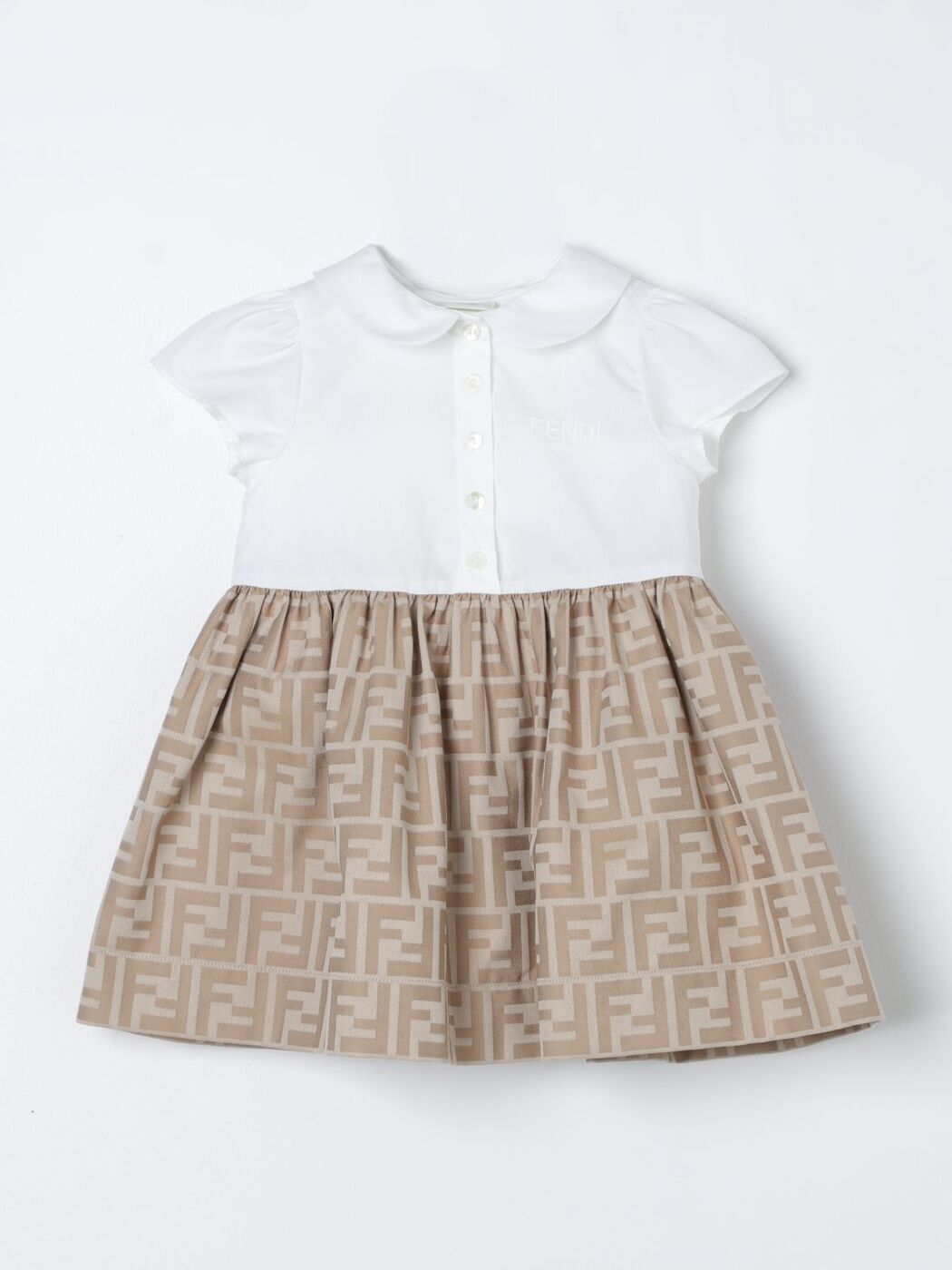 【土日限定クーポン配布中！】 FENDI KIDS フェンディ ベージュ Beige ベビーウェア ベビーユニセック..