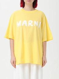 【0の付く日ポイント4倍】 MARNI マルニ イエロー Yellow Tシャツ レディース 春夏2024 THJET49EPHUSCS11 【関税・送料無料】【ラッピング無料】 gi