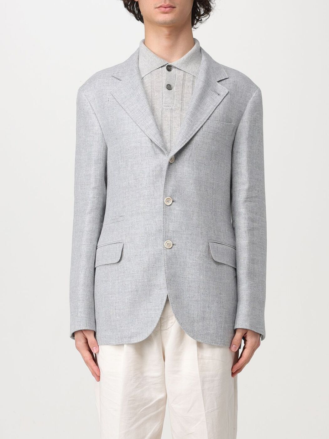 BRUNELLO CUCINELLI ブルネロ クチネリ グレー Grey ジャケット メンズ 春夏2024 MW4827BTD 【関税・送..