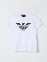 【10周年記念クーポン！P4倍！】 EMPORIO ARMANI KIDS エンポリオ・アルマーニキッズ ホワイト White Tシャツ ボーイズ 春夏2024 8N4TN51JPZZ 【関税・送料無料】【ラッピング無料】 gi