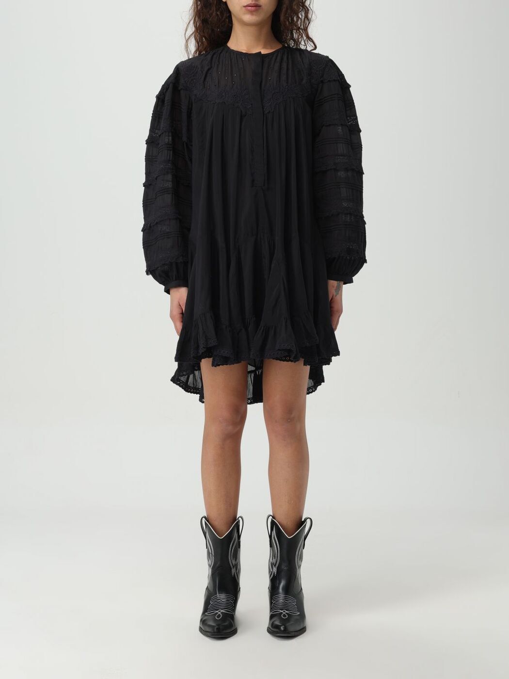 【土日限定クーポン配布中！】 ISABEL MARANT イザベル マラン ブラック Black ドレス レディース 春夏2024 RO0434FAB1J14I 【関税・送料無料】【ラッピング無料】 gi