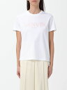 【10周年記念クーポン！P4倍！】 LANVIN ランバン ホワイト White Tシャツ レディース 春夏2024 RWTS0030J208P24 【関税・送料無料】【ラッピング無料】 gi