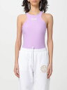 【1000円OFFクーポン配布中!!】 ヴェルサーチェ・ジーンズ・クチュール VERSACE JEANS COUTURE Tシャツ トップス レディース パープル T-shirts and tops 76HAM231J0128 Violet 関税 送料無料 ラッピング無料 2024SS gi