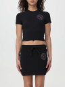 【1000円OFFクーポン配布中!!】 ヴェルサーチェ・ジーンズ・クチュール VERSACE JEANS COUTURE ポロシャツ Tシャツ レディース ブラック T-shirts and polo shirts 76HAHG06CJ02G Black 関税 送料無料 ラッピング無料 2024SS gi