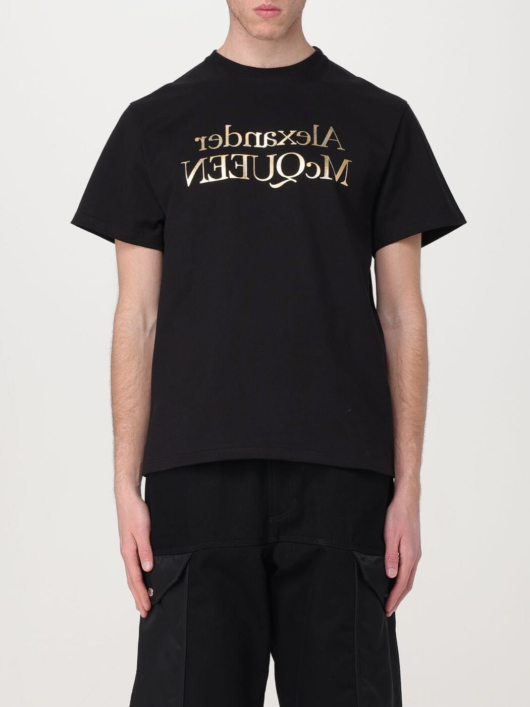 【0のつく日は全商品ポイント4倍】 ALEXANDER MCQUEEN アレキサンダー マックイーン ブラック Black Tシャツ メンズ 春夏2024 781977QTAA0 【関税・送料無料】【ラッピング無料】 gi