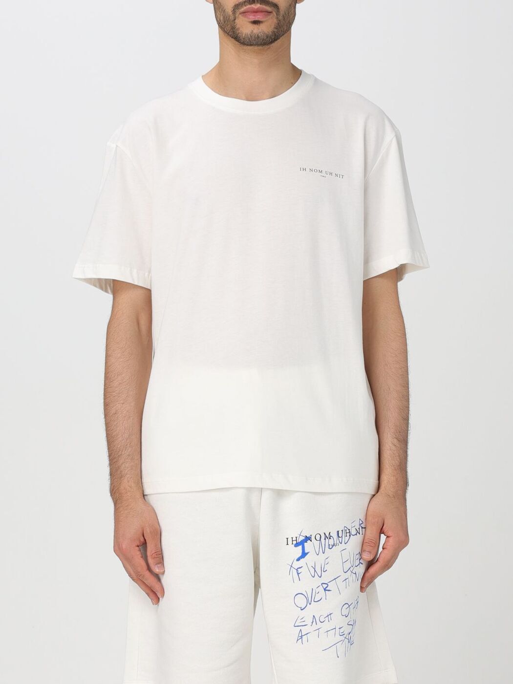 【0のつく日は全商品ポイント4倍】 IH NOM UH NIT インノミネイト ホワイト White Tシャツ メンズ 春夏2024 NMS24229 【関税・送料無料】【ラッピング無料】 gi