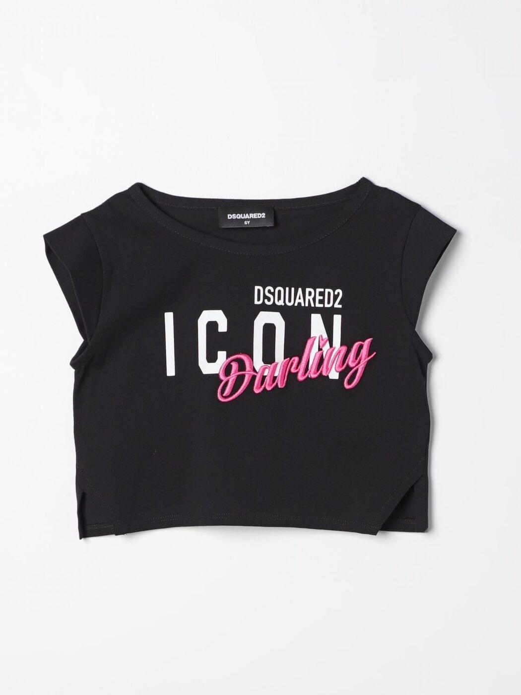 【土日限定クーポン配布中！】 DSQUARED2 JUNIOR ディースクエアードジュニア ブラック Black Tシャツ ..