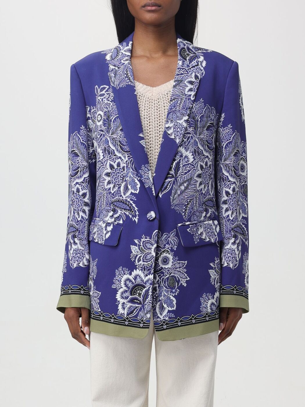 【5のつく日は全商品ポイント4倍】 ETRO エトロ ブルー Blue ジャケット レディース 春夏2024 WRCA001199SPD50 【関税・送料無料】【ラッピング無料】 gi