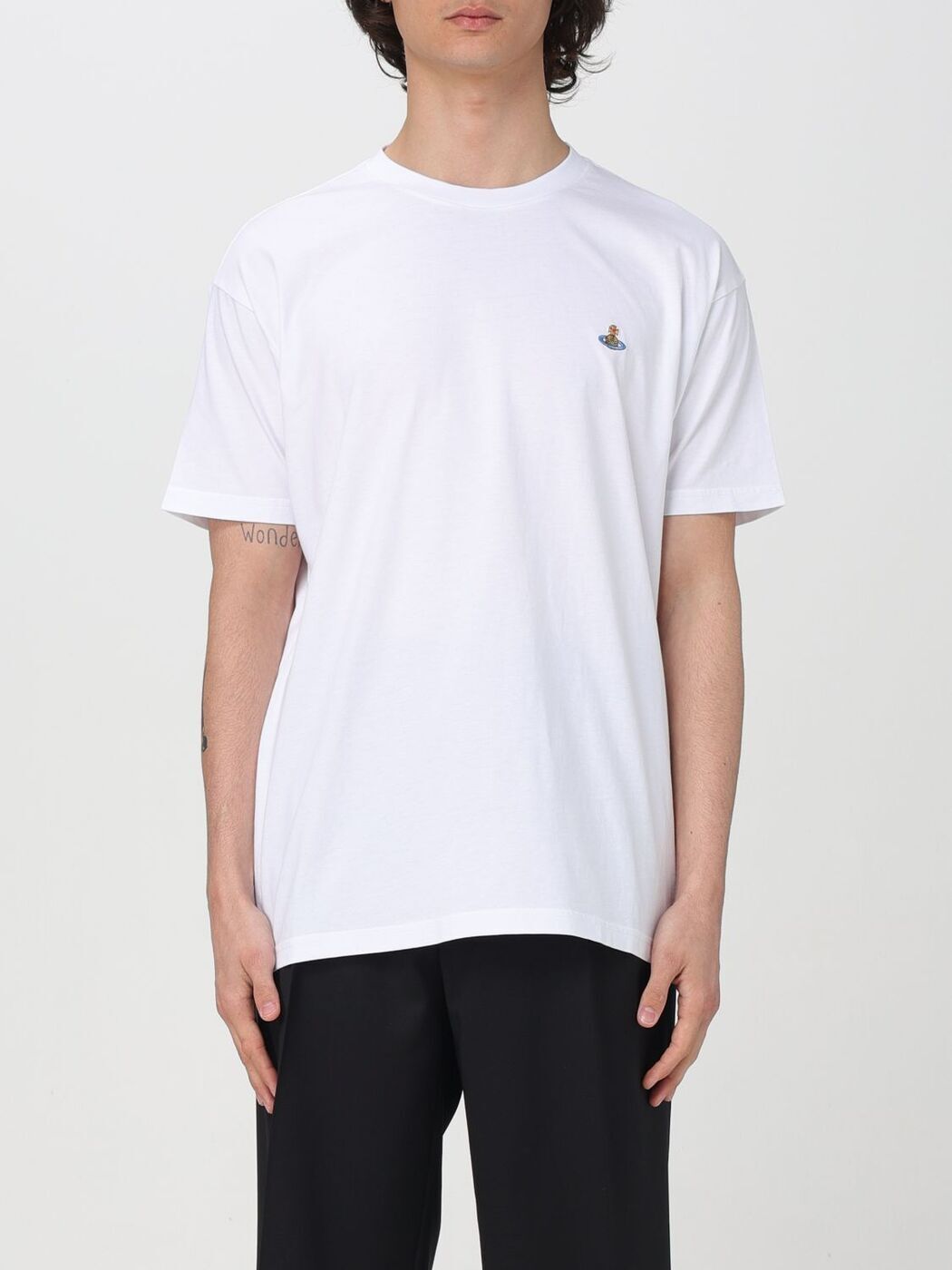 【0のつく日は全商品ポイント4倍】 VIVIENNE WESTWOOD ヴィヴィアンウエストウッド ホワイト White Tシャツ メンズ 春夏2024 3G010013J001M 【関税・送料無料】【ラッピング無料】 gi