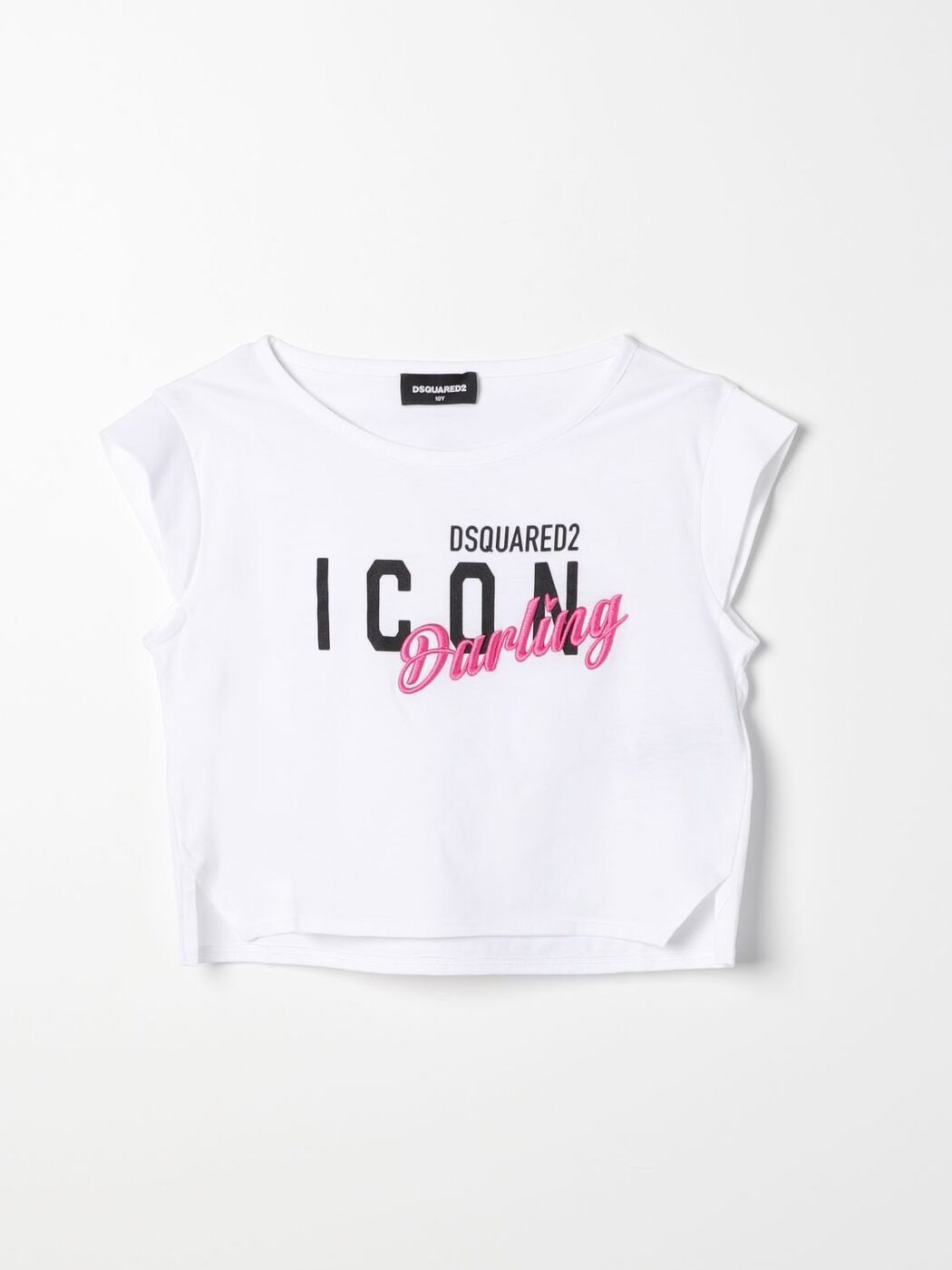 【土日限定クーポン配布中！】 DSQUARED2 JUNIOR ディースクエアードジュニア ホワイト White Tシャツ ..