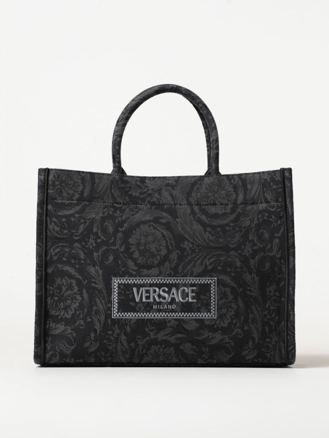 【土日限定クーポン配布中！】 VERSACE ヴェルサーチ ブラック Black トートバッグ レディース 春夏2024 10115621A09741 【関税・送料無料】【ラッピング無料】 gi