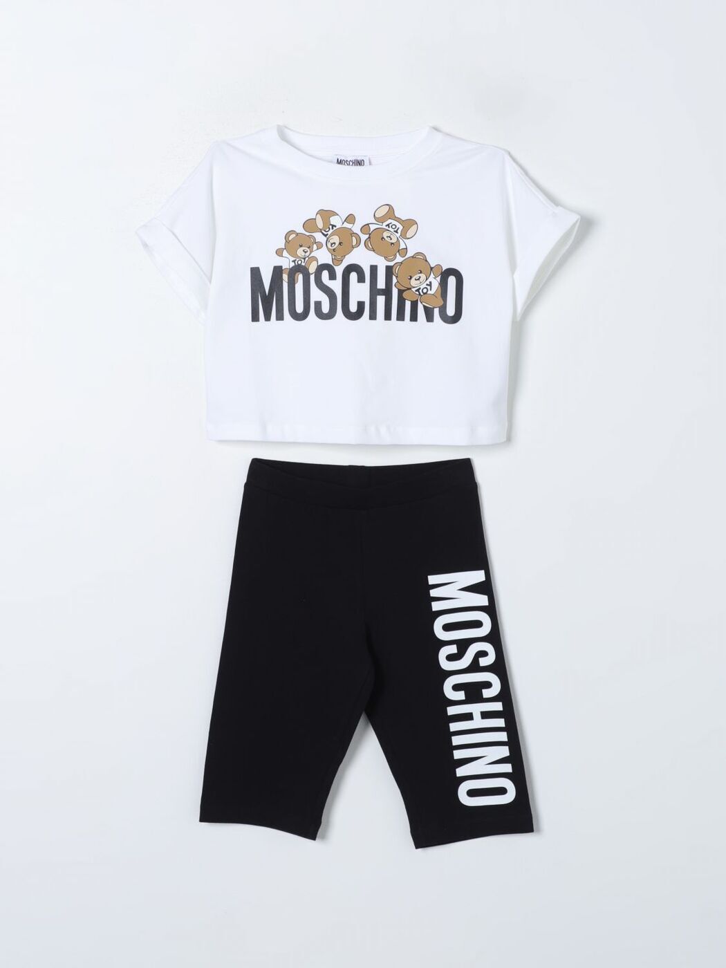 MOSCHINO KIDS モスキーノ・キッズ ホワイト White セットアップ ガールズ 春夏2024 HDG013LBA00 【関税・送料無料】【ラッピング無料】 gi