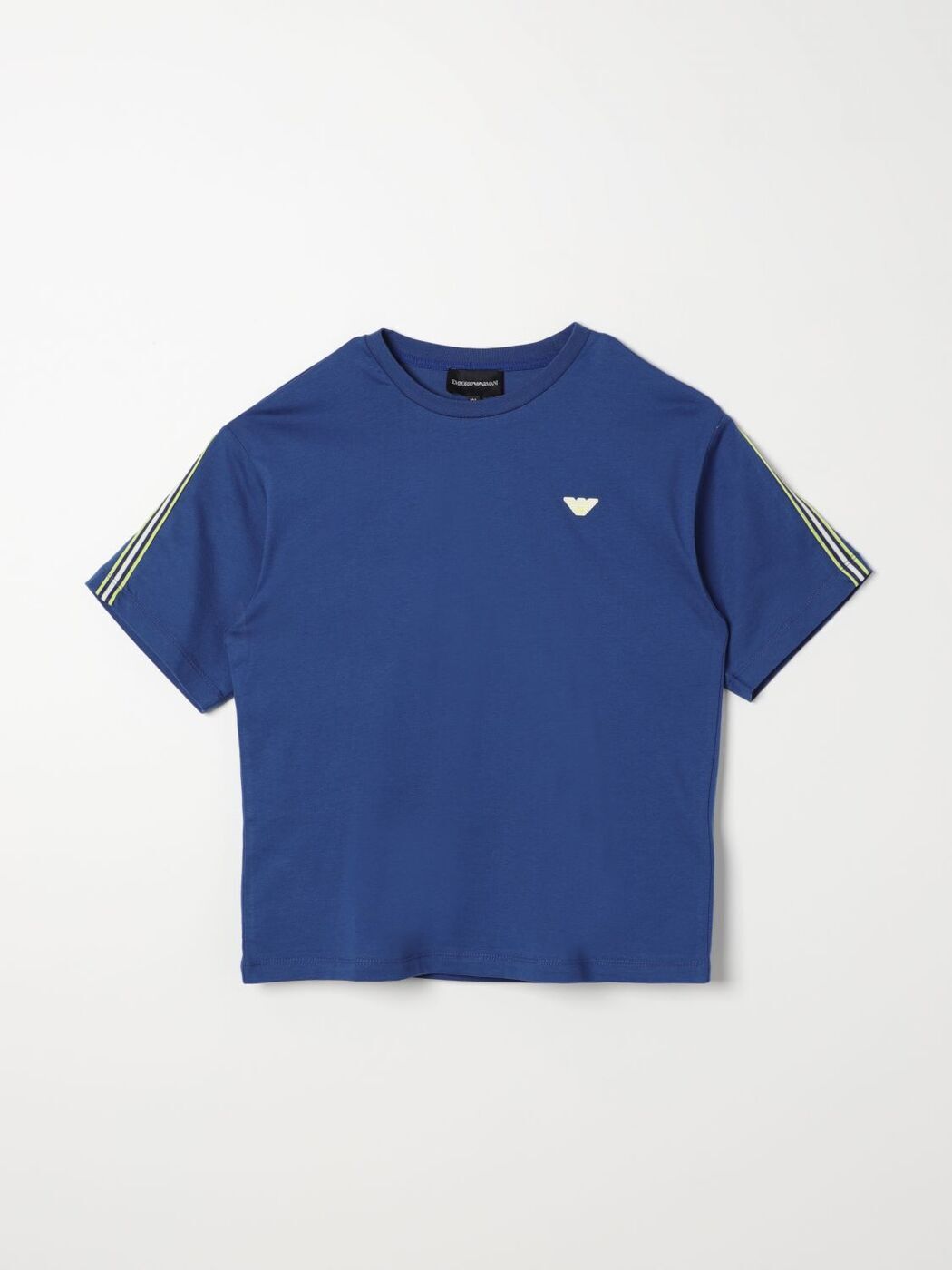 【土日限定クーポン配布中！】 EMPORIO ARMANI KIDS エンポリオ・アルマーニキッズ ブルー Blue Tシャツ ボーイズ 春夏2024 3D4TJE4J5UZ 【関税・送料無料】【ラッピング無料】 gi