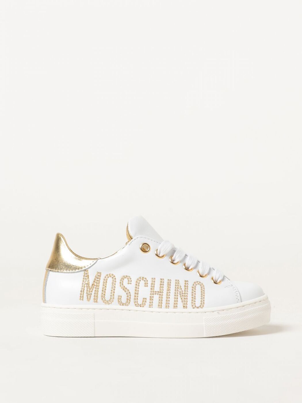 楽天BRANDSHOP・クラージュ楽天市場店【0のつく日は全商品ポイント4倍】 MOSCHINO BABY モスキーノ ベビー ホワイト White スニーカー ガールズ 春夏2024 77456 【関税・送料無料】【ラッピング無料】 gi