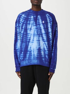 マルセロブロンカウンティオブミラン MARCELO BURLON COUNTY OF MILAN スウェットシャツ トレーナー メンズ ブルー Sweatshirts CMBA097S24FLE002 Blue 関税 送料無料 ラッピング無料 2024SS gi