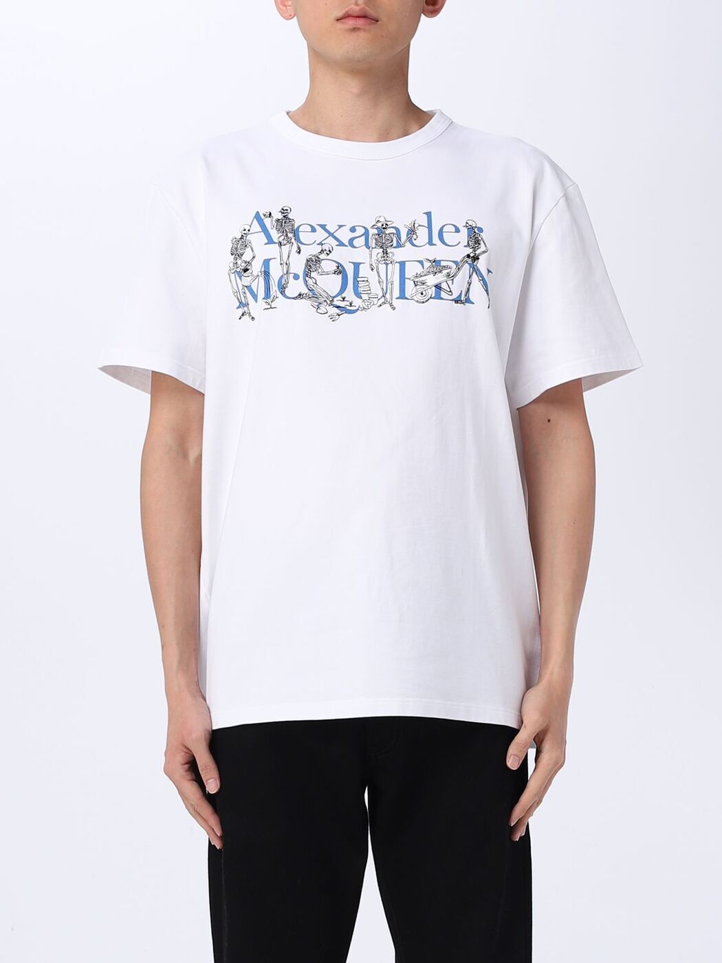 ALEXANDER MCQUEEN アレキサンダー マックイーン ホワイト White Tシャツ メンズ 秋冬2023 750657QVZ08 【関税・送料無料】【ラッピング無料】 gi