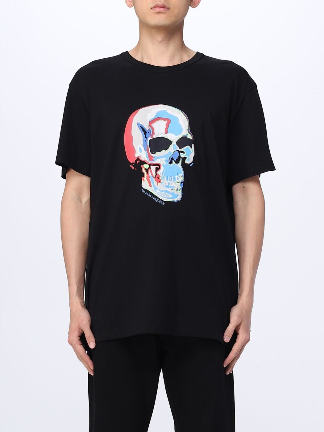 ALEXANDER MCQUEEN アレキサンダー マックイーン ブラック Black Tシャツ メンズ 秋冬2023 750661QVZ11 【関税・送料無料】【ラッピング無料】 gi