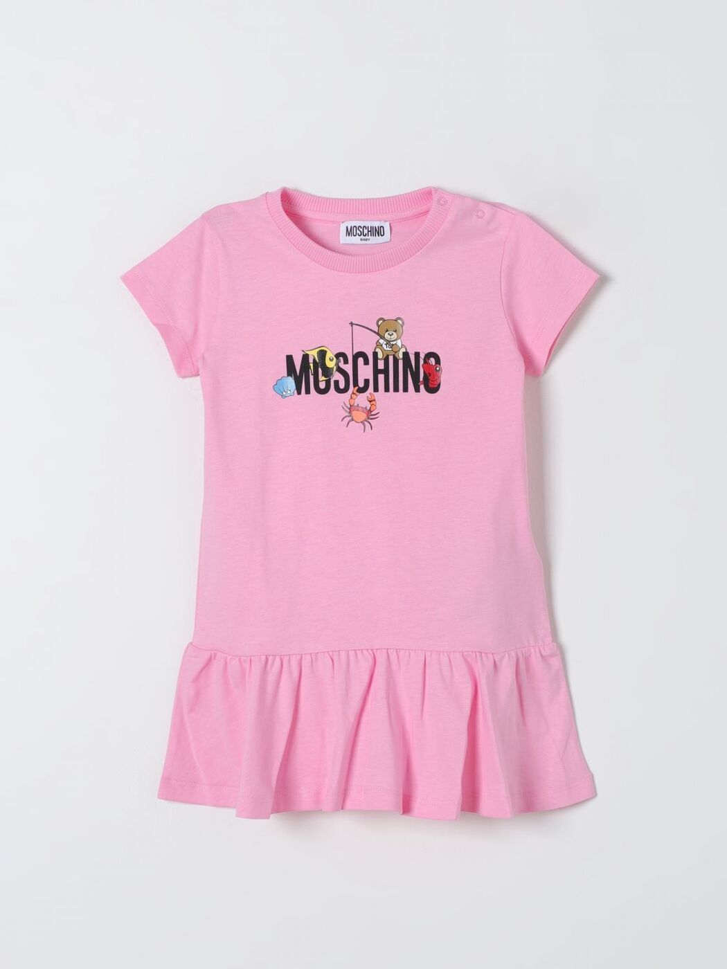 MOSCHINO モスキーノ ピンク Pink ベビーウェア ベビーユニセックス 春夏2024 MDV0BFLAA02 【関税・送..