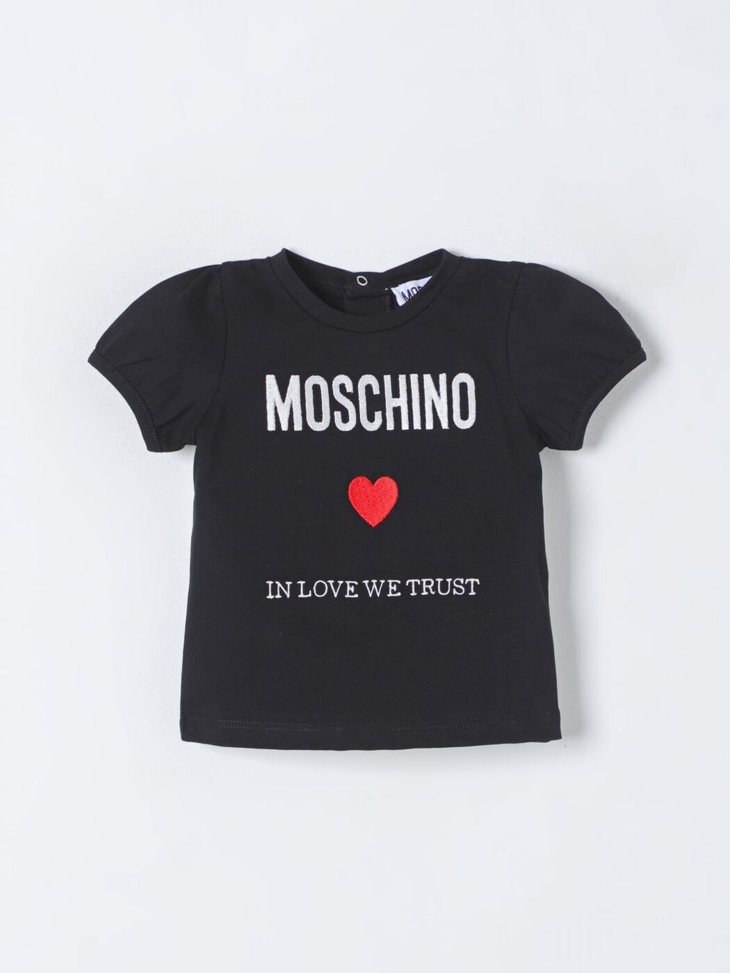 MOSCHINO モスキーノ ブラック Black トップス ベビーユニセックス 春夏2024 MDM03DLAA22 【関税・送料..