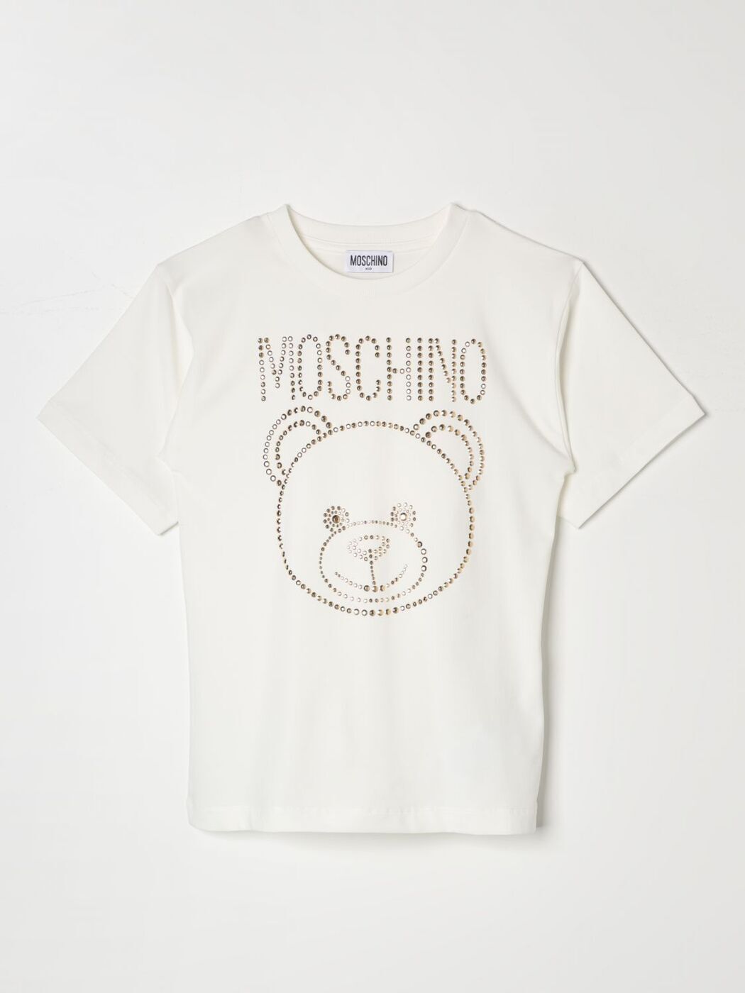 MOSCHINO KIDS モスキーノ・キッズ ホワイト White Tシャツ ガールズ 春夏2024 HBM060LBA10 【関税・送..