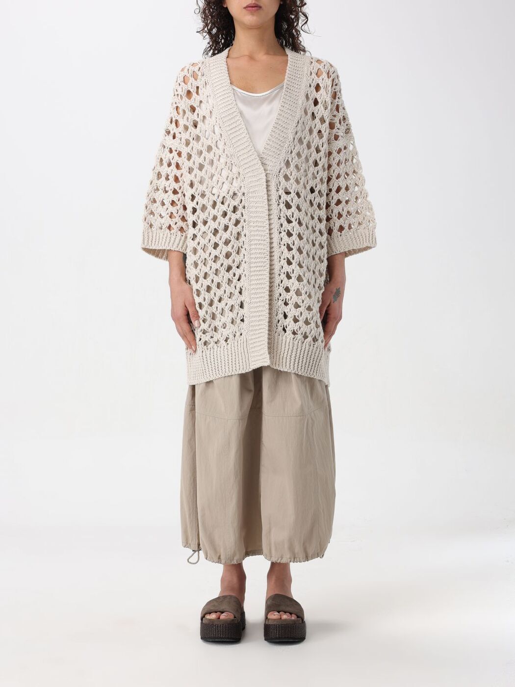 【土日限定クーポン配布中！】 BRUNELLO CUCINELLI ブルネロクチネリ ベージュ Beige ニットウェア レ..