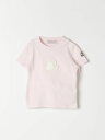 モンクレール MONCLER Tシャツ トップス ベビーユニセックス ピンク T-shirt 8C000068790N Pink 関税 送料無料 ラッピング無料 2024SS gi