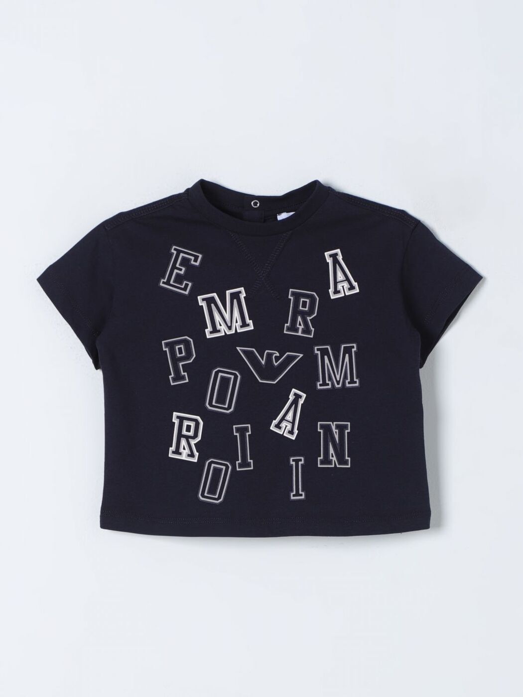 アルマーニベビー　ベビー服 【本日5の付く日ポイント4倍!】 EMPORIO ARMANI KIDS エンポリオ・アルマーニキッズ ブルー Blue トップス ベビーユニセックス 春夏2024 3DHTJ24J6MZ 【関税・送料無料】【ラッピング無料】 gi