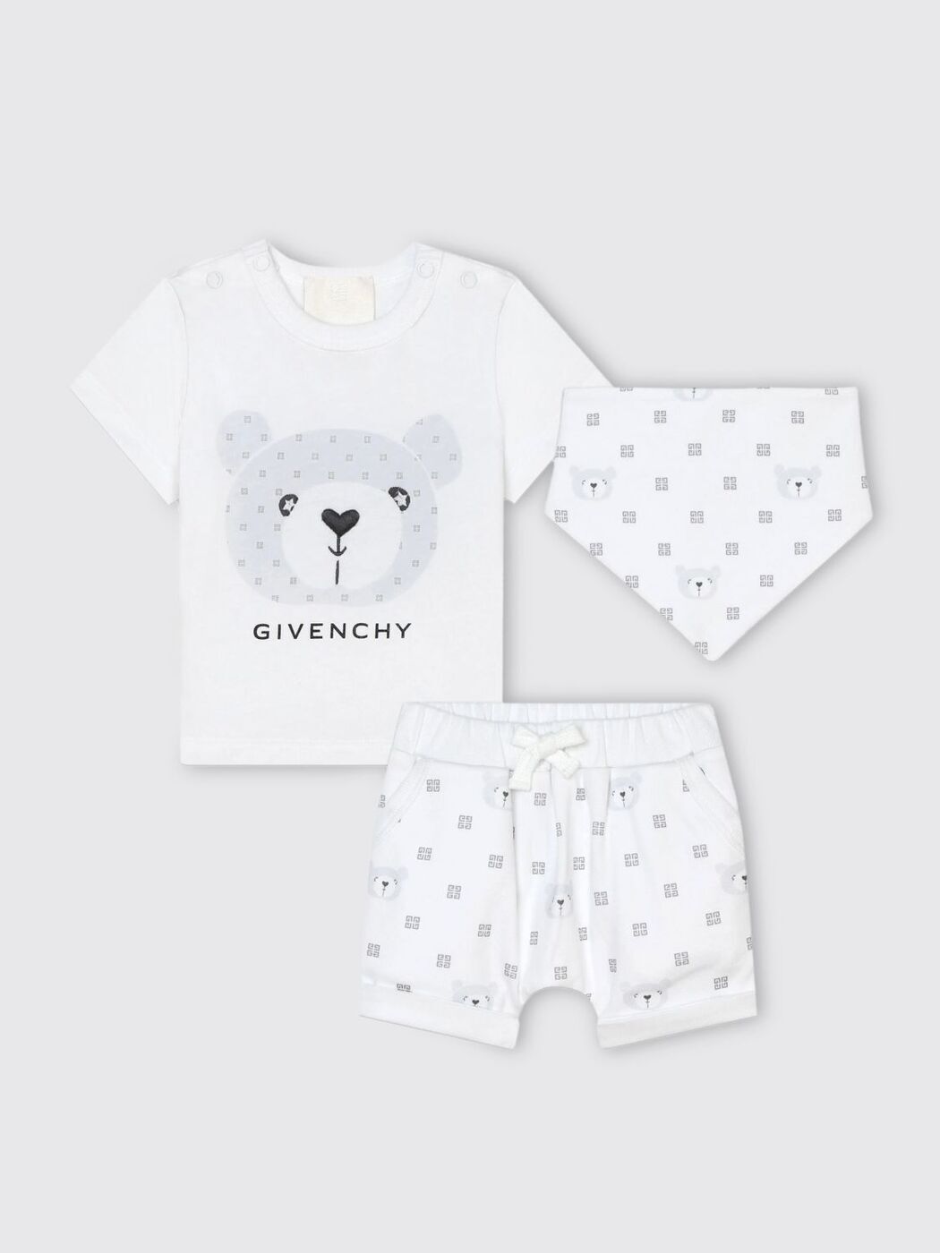 GIVENCHY ジバンシィ ホワイト White ベビーウェア ベビーユニセックス 春夏2024 H30239 【関税・送料..