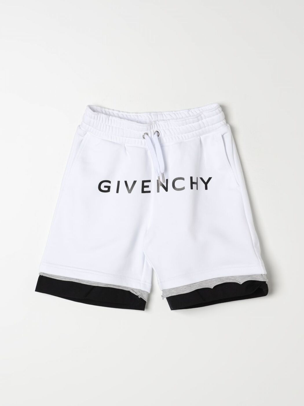 【土日限定クーポン配布中！】 GIVENCHY ジバンシィ ホワイト White ショーツ ボーイズ 春夏2024 H30175 【関税・送料無料】【ラッピング無料】 gi