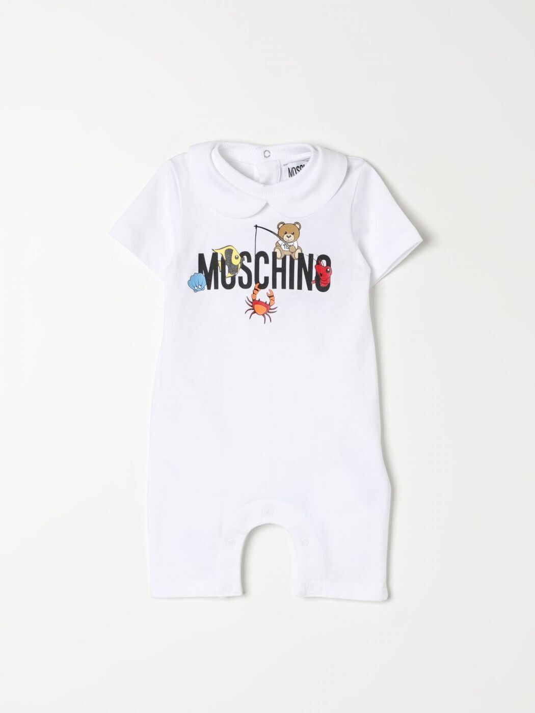 MOSCHINO モスキーノ ホワイト White ベビーウェア ベビーユニセックス 春夏2024 MUT03WLAA02 【関税・..