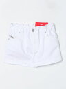 【1000円OFFクーポン配布中!!】 ディーゼル DIESEL ショートパンツ パンツ ショーツ ガールズ ホワイト Shorts J01853KXBKU White 関税 送料無料 ラッピング無料 2025SS gi
