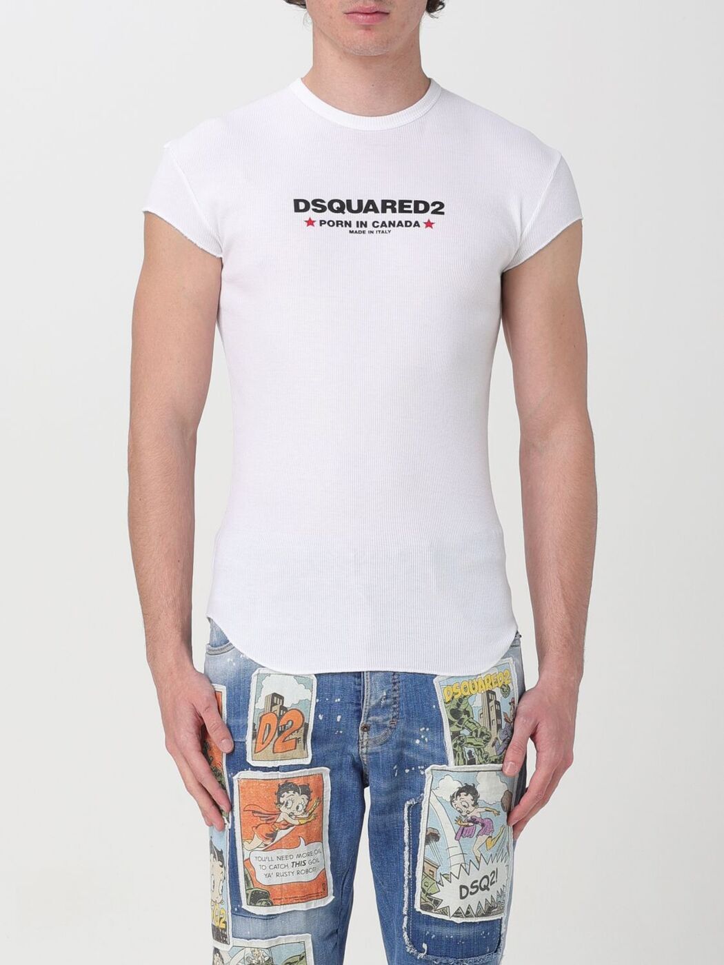 DSQUARED2 ディースクエアード ホワイト White Tシャツ メンズ 春夏2024 S71GD1382S24623 【関税・送料無料】【ラッピング無料】 gi