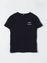 【15,000円以上ご購入で1,000円OFF！】 TOMMY HILFIGER トミー ヒルフィガー ブルー Blue Tシャツ ボーイズ 春夏2024 KB0KB08807 【関税・送料無料】【ラッピング無料】 gi