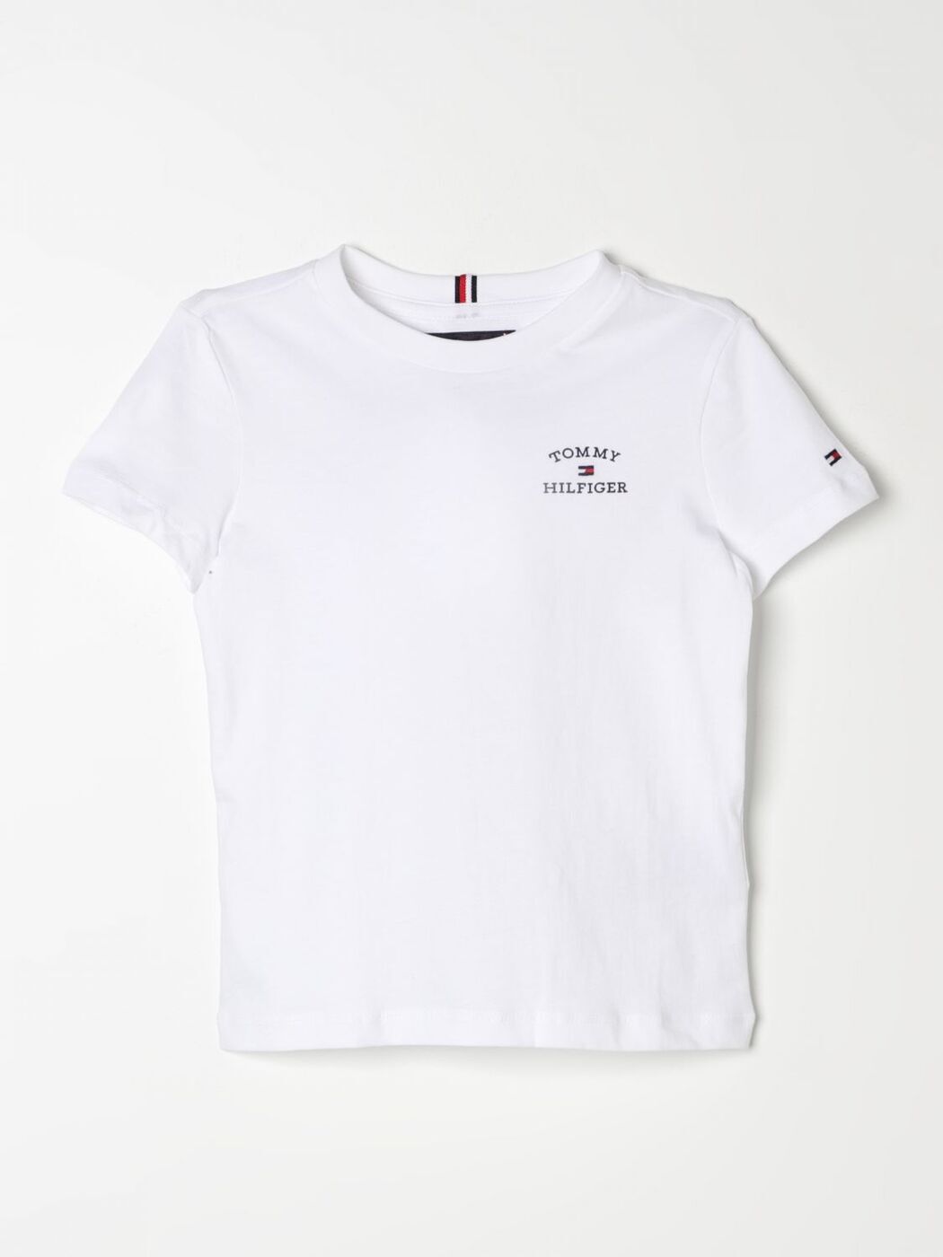 TOMMY HILFIGER トミー ヒルフィガー ホワイト White Tシャツ ボーイズ 春夏2024 KB0KB08807 【関税・送料無料】【ラッピング無料】 gi