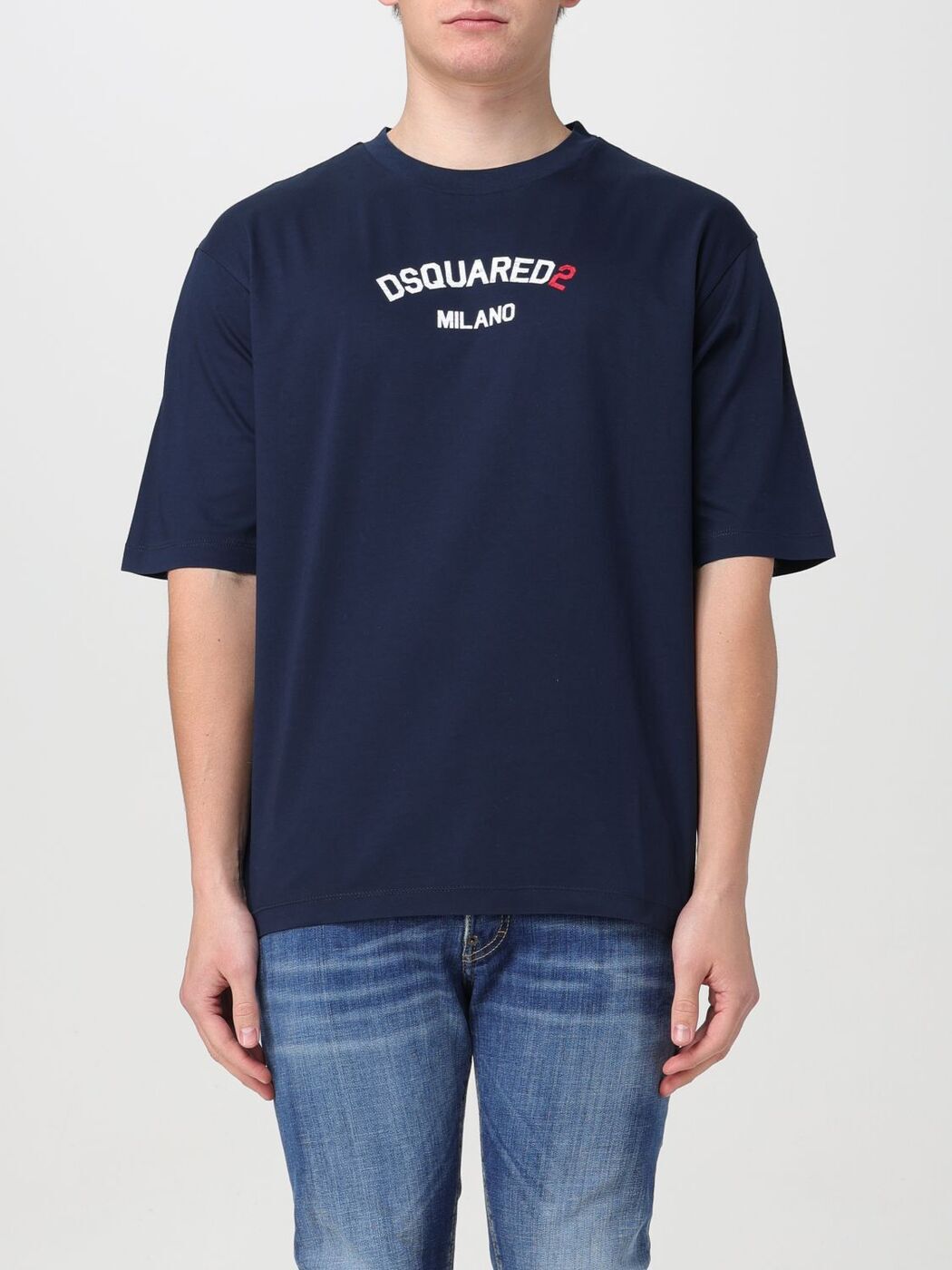 DSQUARED2 ディースクエアード ネイビー Navy Tシャツ メンズ 春夏2024 S74GD1268S23009 【関税・送料..